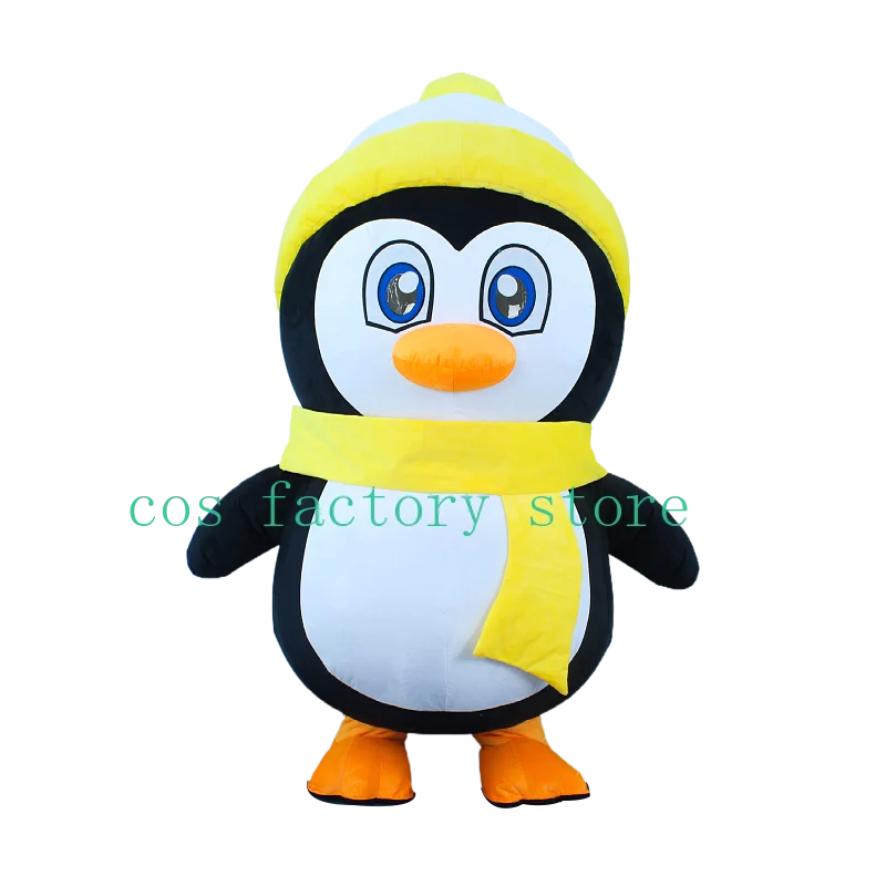 Cosplay Piepūšamās Karikatūra Talismans Pingvīns, Kostīmu Cute Apģērbs Puses Karnevāla Masku Macot Kleita Ziemassvētku Cosplay Kostīmu Talismans