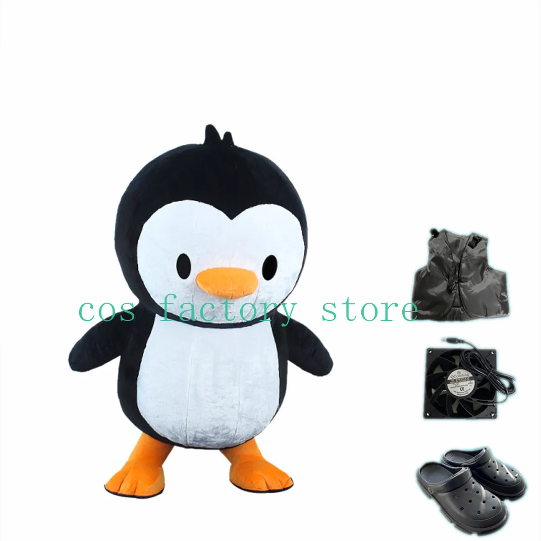 Cosplay Piepūšamās Karikatūra Talismans Pingvīns, Kostīmu Cute Apģērbs Puses Karnevāla Masku Macot Kleita Ziemassvētku Cosplay Kostīmu Talismans