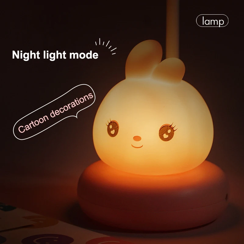 Karikatūra Galda Lampa Enerģijas taupīšanas Acu Aizsardzība galda Lampa USB Uzlādes Nakts Gaisma LED Gultas Tabe Lampas Xmas Dāvanas Bērniem