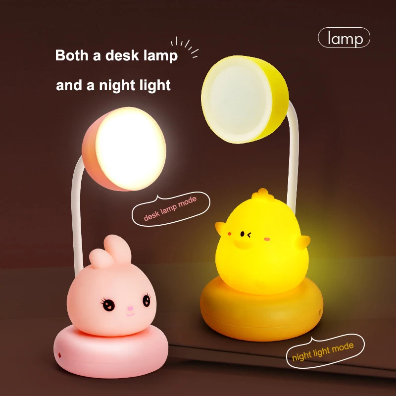 Karikatūra Galda Lampa Enerģijas taupīšanas Acu Aizsardzība galda Lampa USB Uzlādes Nakts Gaisma LED Gultas Tabe Lampas Xmas Dāvanas Bērniem