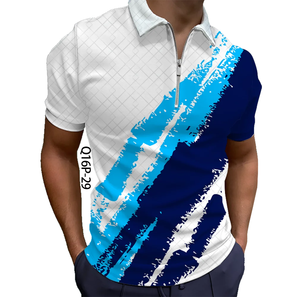 2023 Jauno POLO Krekls, Krāsa Svītru Raksts Vīriešu Elastīga Ikdienas Biznesa Īsām Piedurknēm Topi, T Kreklu, lai Cilvēks Polo Vīriešu Apģērbs