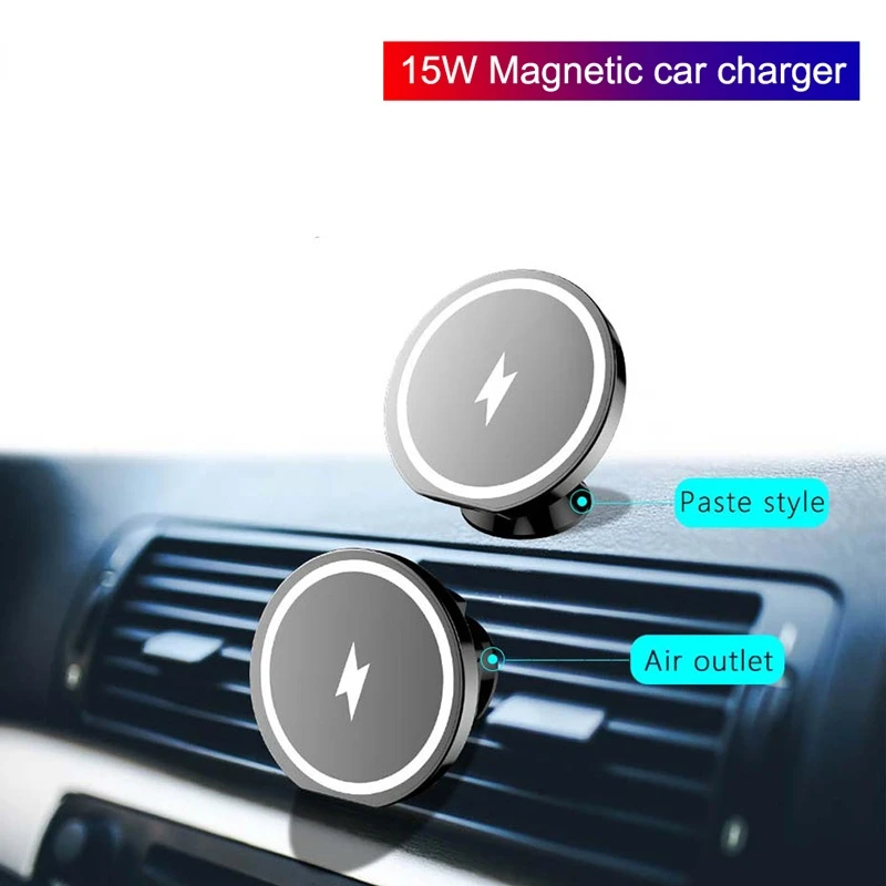 Magnētiskā Bezvadu Automašīnas Lādētājs Mount iPhone 12 Mini Pro, Max Macsafe 15W Magnētisko Ātrās Uzlādes Gaisa Ventilācijas Auto Telefona Turētājs