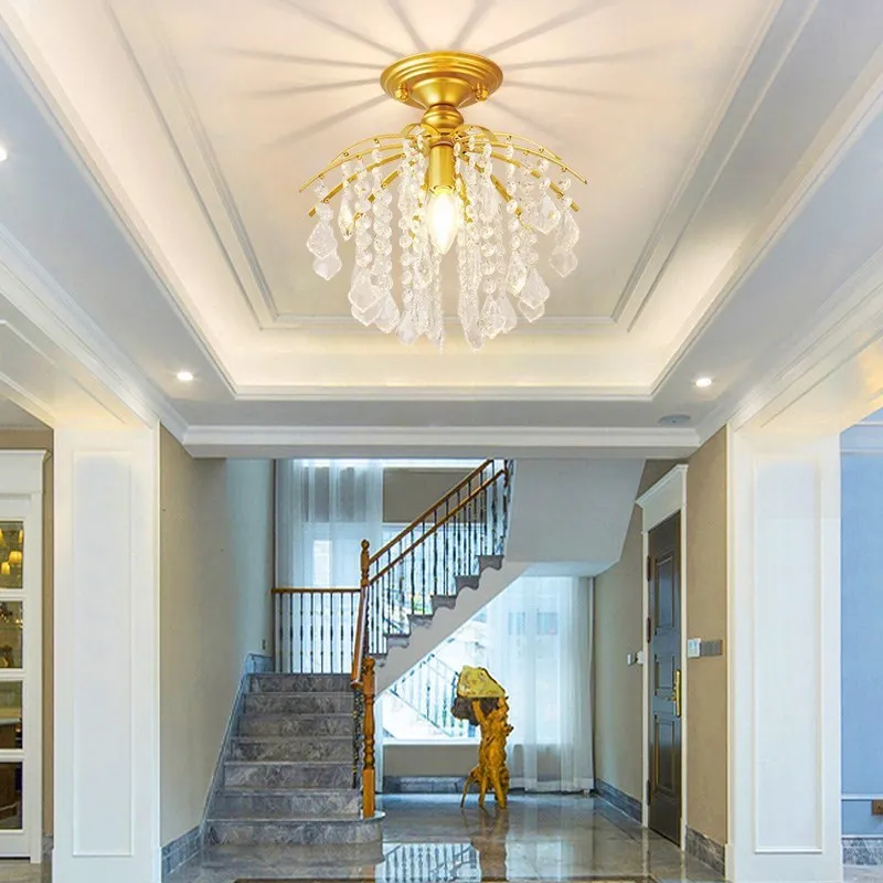 Mūsdienu LED Kristāla Eju koridora Griestu gaismas Elegants Karājas Kulons Lampu Radošā Gaismas Armatūra, viesistaba, virtuves Salu
