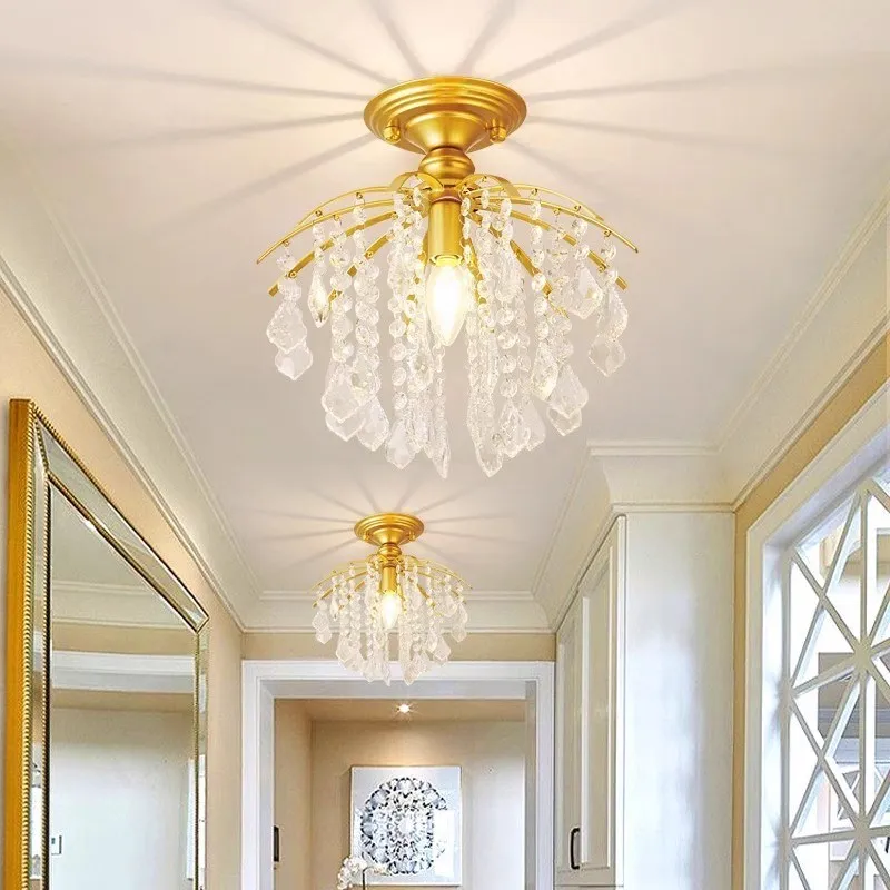 Mūsdienu LED Kristāla Eju koridora Griestu gaismas Elegants Karājas Kulons Lampu Radošā Gaismas Armatūra, viesistaba, virtuves Salu