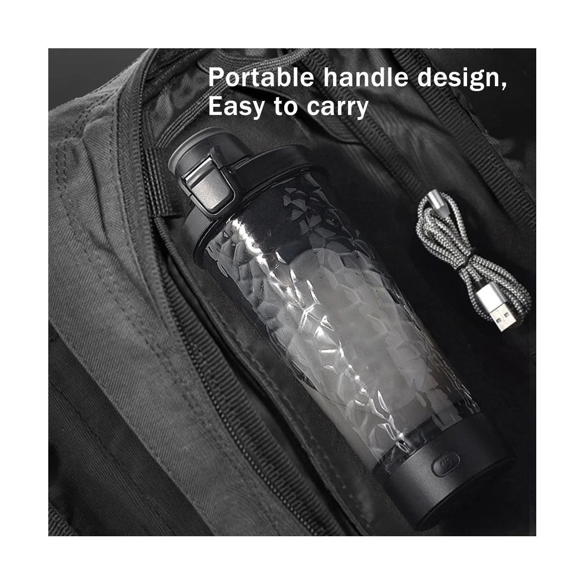 Elektriskā Olbaltumvielu , 650Ml USB Lādējamu Blenderī Pudeles, Olbaltumvielu Maisījumu ar sulu Spiedi Piederumi