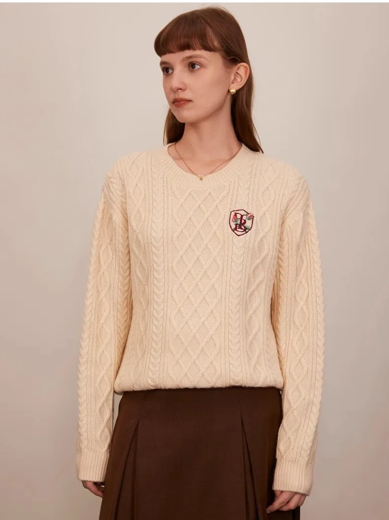 Vēstule Izšuvumi Modes Sieviešu Džemperis Pilnu Piedurknēm V-Veida Kakla Zaudēt Gadījuma Dāma, Puloveri, Džemperi