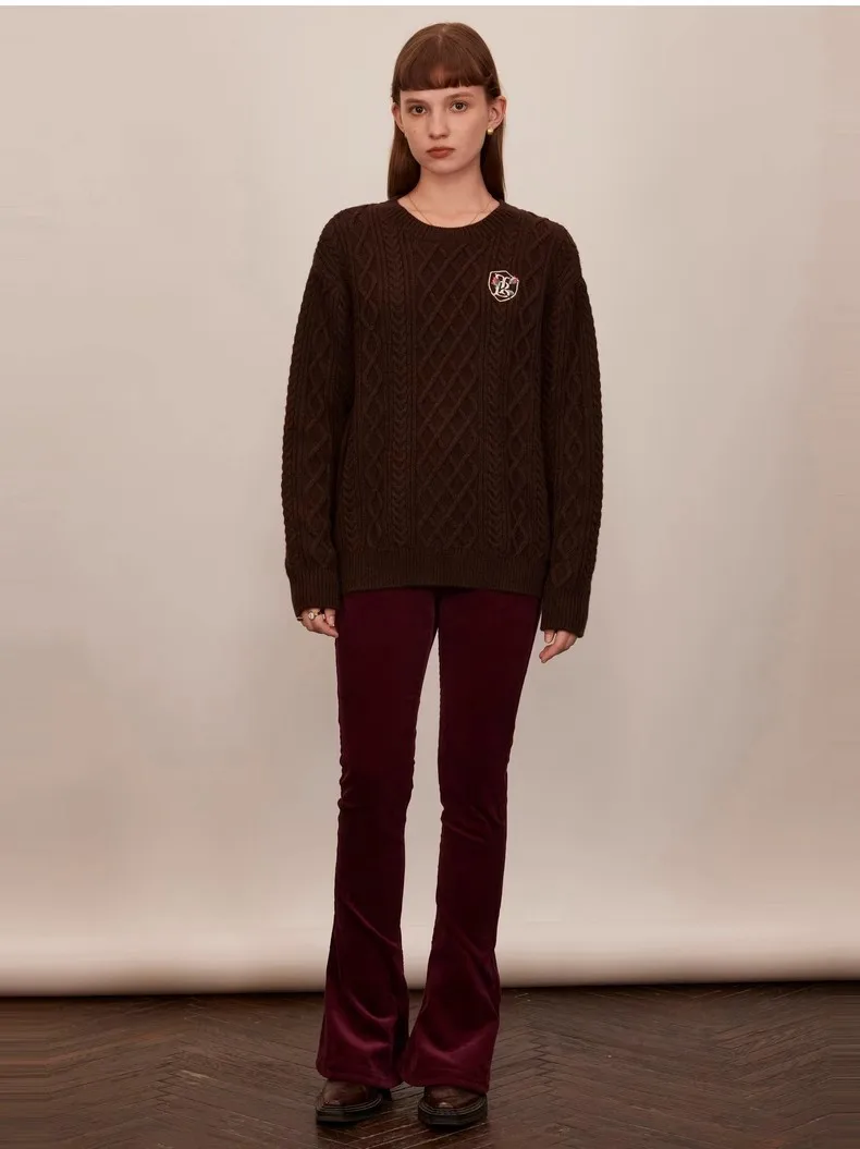 Vēstule Izšuvumi Modes Sieviešu Džemperis Pilnu Piedurknēm V-Veida Kakla Zaudēt Gadījuma Dāma, Puloveri, Džemperi