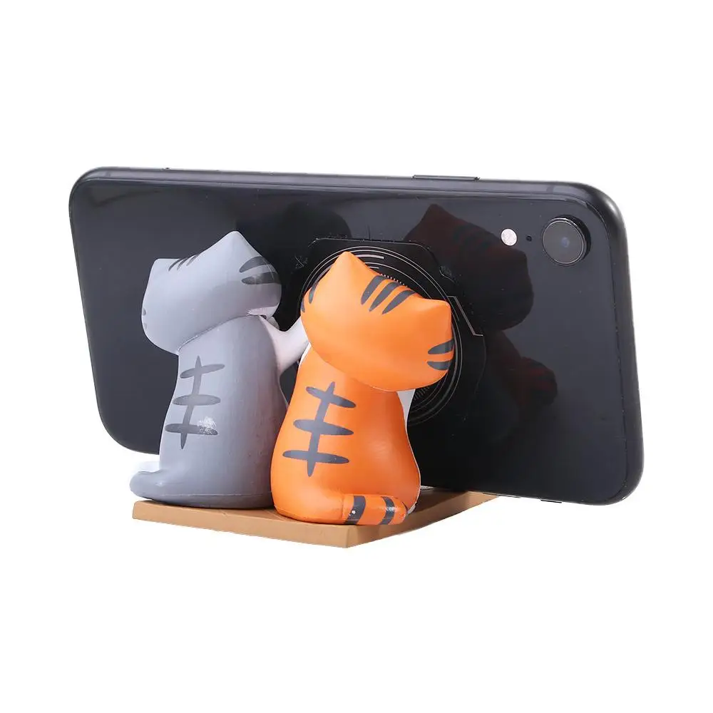 Cute Karikatūra Kaķis Tālruņa Turētāju Mobilajam Tālrunim Universālā Mobilo galda Statīvu par Tālruni, Tabletes Stāvēt Mobilo Atbalsts Tabula