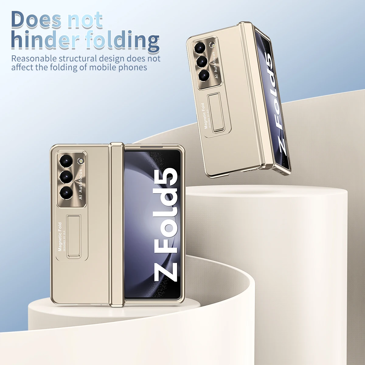 Tīrtoņa Krāsu Magnētiskā Vira Locīšanas Tālrunis Case For Samsung Galaxy Z 5 Reizes Shell Filmu Integrētu Slēpjas Turētājs Seguma