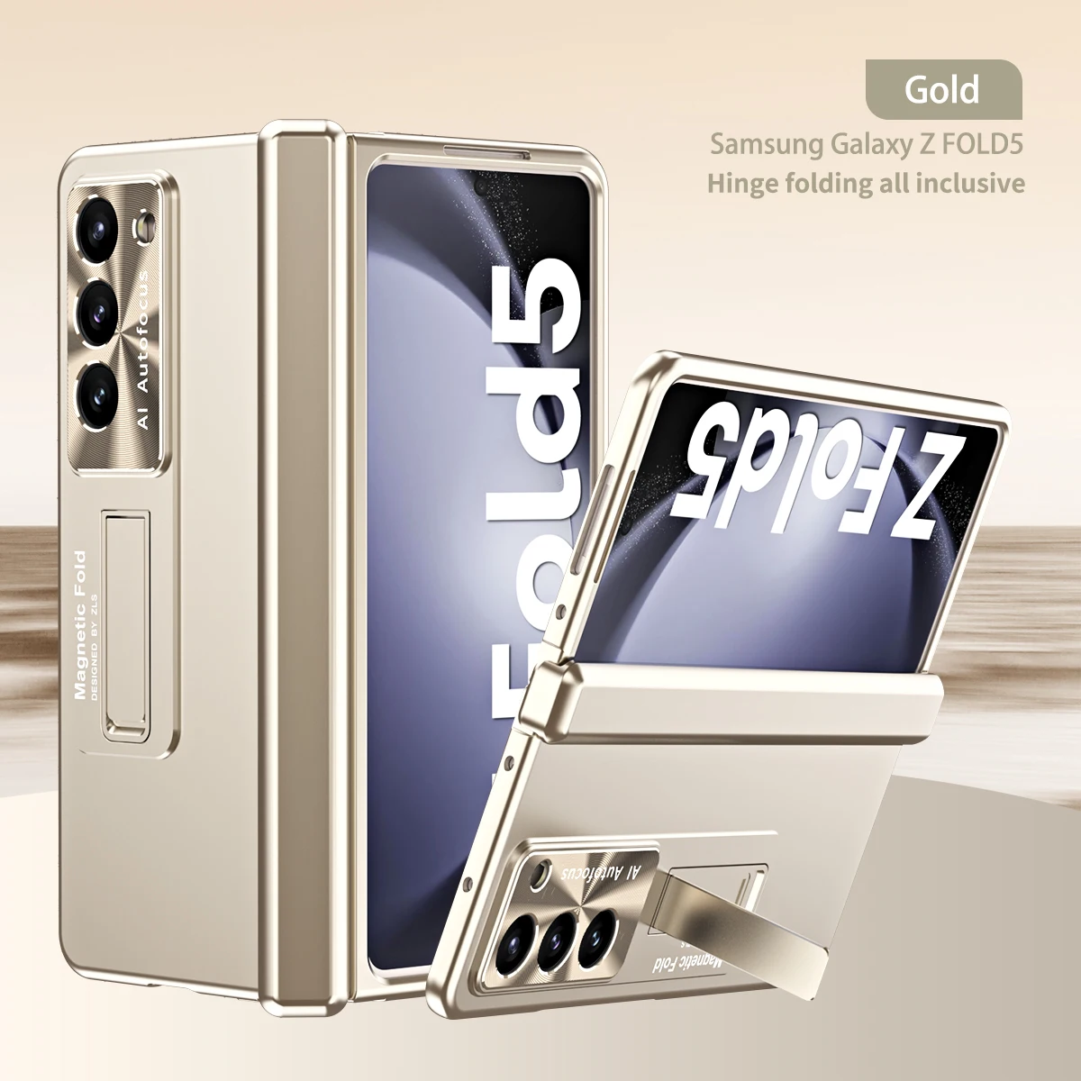 Tīrtoņa Krāsu Magnētiskā Vira Locīšanas Tālrunis Case For Samsung Galaxy Z 5 Reizes Shell Filmu Integrētu Slēpjas Turētājs Seguma
